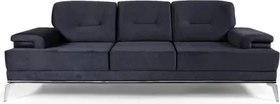 Immagine prodotto di Divano tre posti in tessuto design divano blu divano 3 posti imbottito