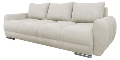 Produktbild von MIRJAN24 Sofa Logo 3, Schlafsofa mit Bettkasten und Schlaffunktion, Ausziehmechanismus DL, Wellenfeder 3-Sitzer (Farbe: Lumo 55)