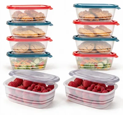 Produktbild von Lebensmittelbox Frischhaltedose Vorratsdose - Kunststoff - 500 ml - 10 Stück - BPA-frei - Auslaufsicher