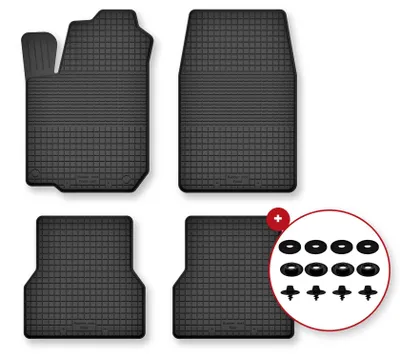 Produktbild von Gummi-Fußmatten für Opel Zafira B 2005-2014 (Minivan) – 4-tlg, Schwarz, Semi-Universal, angepasst – Wielganizator Semi-Universal
