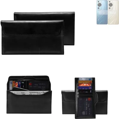 Produktbild von K-S-Trade Handy Hülle kompatibel mit Huawei P60 Schutz Hülle Tasche Schutz Case Handytasche Kunstleder schwarz, 1x