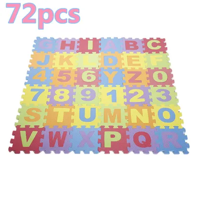Produktbild von WYCTIN 72tlg. Puzzlematte Spielmatte Bodenmatte Spielteppich Kinderteppich Bodenmatte EVA Schaumstoff Matte Zahlen und Buchstaben