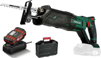 Produktbild von PARKSIDE Akku-Säbelsäge PSSA 20-Li  + Akku 2 Ah + Ladegerät, Tigersäge, Fuchsschwanz