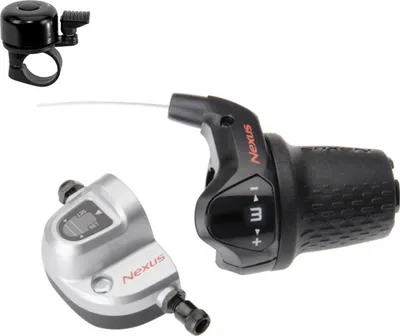 Produktbild von SHIMANO Nexus SL-3S42E Fahrrad Drehgriffschalter 3-Gang inkl. Schaltzug inkl. Fahrradklingel