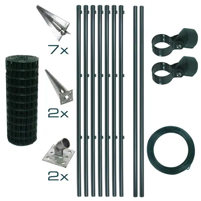 Produktbild von Schweißgitterzaun Komplettset 0,8 x 10m Zaunset Gartenzaun Einschlaghülsen Zaun