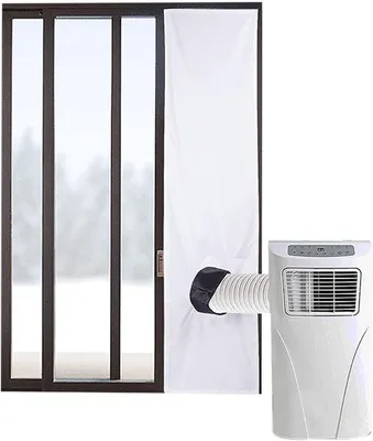 Produktbild von Türabdichtung Klimaanlage - 47 x 200 cm - Airco-Abdichtungskit - Fenster Dichtung für mobile Klimaanlage - für Balkon & Wohnung - Weiß