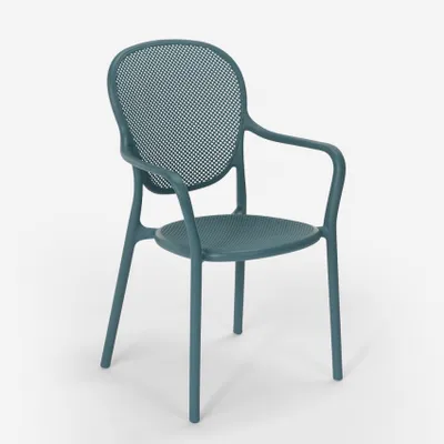 Immagine prodotto di Sedia di design moderno in polipropilene per cucina bar ristorante e outdoor Clara - Blu