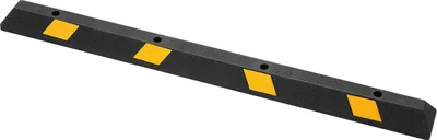 Produktbild von Parkstopper, 1840 mm Hochleistungs-Einparkhilfe für Garagen, Gummi-Bordstein-Garagenbodenstopper mit reflektierenden Streifen, Fahrzeugzubehör für PKWs, Transporter, LKWs, Reifen, Radführung, Blockstopper, Stoßfänger