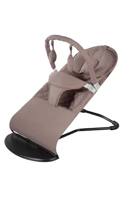 Produktbild von Born Lucky Babywippe Baby – Verstellbare & klappbare Babywippe mit Spielbogen - leicht & komfortabel - Braun