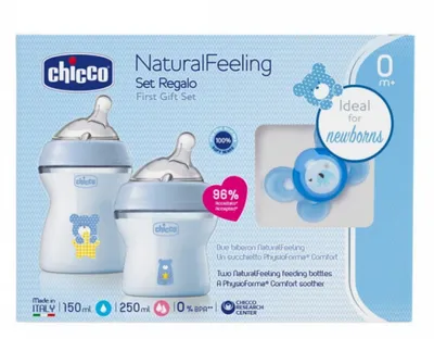 Produktbild von Chicco 3-tlg. Geschenkset NaturalFeeling PP-Flaschen