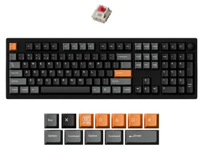Produktbild von Keychron P6 Ultra 8K Kabellose Mechanische Tastatur, 100% Full-Size mit 2.4 GHz/Bluetooth 5.3/Kabel - Silk POM Switch - Red