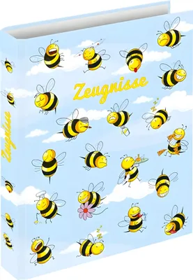 Image de RNK Verlag 46495 Cahier d'annotation "Crazy Bees" - A4, 4 anneaux mécaniques