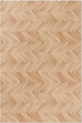Produktbild von Schönes Fischgrätenparkett aus Holz – Vinylteppich – 150x225 cm – Indoor Teppich – Flur – Pflegeleicht – Modern