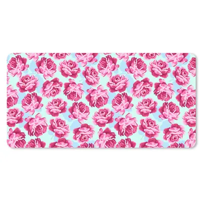 Obrázok produktu pre Podložka pod myš - Kvety - Ruže - vzor - 80x40cm - Rohožka pod myš