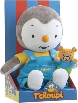 Immagine prodotto di Peluche Tchoupi, 30 cm con orsacchiotto, morbido poliestere, lavabile a 30°, dai 12 mesi, Jemini
