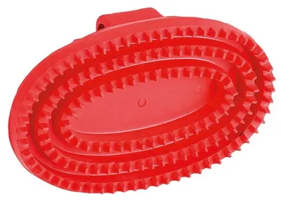 Produktbild von Kerbl Gummistriegel oval rot , Farbe:rot