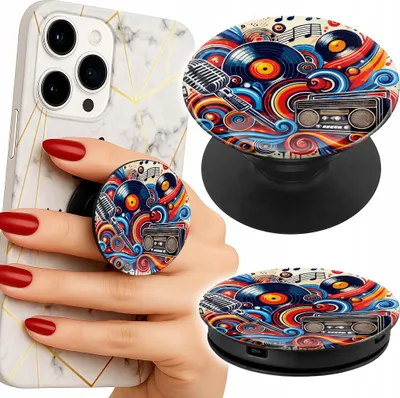 Image de Support de téléphone Popsocket Support de musique pour touche/microphone