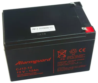 Zdjęcie produktu dla ALARMGUARD CJ12-12 Bezobsługowy akumulator kwasowo-ołowiowy 12V, pojemność 12Ah, żywotność 5 lat
