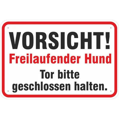 Produktbild von Schild 30x45 cm freilaufender Hund