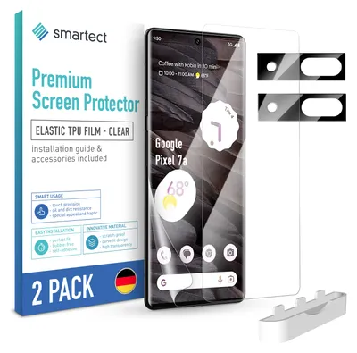 Produktbild von 2x TPU Schutzfolie Klar für Google Pixel 7a 2x Kameraschutz Panzerfolie Display