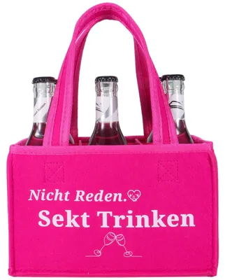 Image de Sac pour bouteilles - Avec 6 compartiments pour bouteilles - Sac de transport pour boissons - Noir