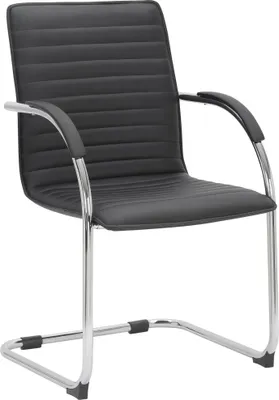 Produktbild von Besucherstuhl HLO-CP114 Kunstleder  schwarz