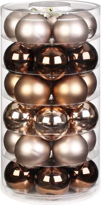 Produktbild von Weihnachtskugeln Glas 6cm Elegant Lounge, 30 Stück