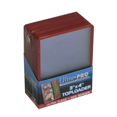 Produktbild von Ultra Pro 3“x4“ Toploader Clear/ Red Border