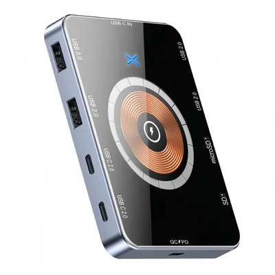 Produktbild von ZELURXX 10-in-1 USB Hub mit Wireless Charging, USB 3.0, SD Kartenleser, Magnetisch, für Laptop & MacBook
