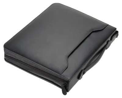 Produktbild von Alassio Ringbuchmappe "AREZZO" A4 Leder schwarz