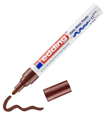 Produktbild von Edding 750, Braun, Braun, Weiß, 1 Farben, Rundspitze, Rund, 2 mm