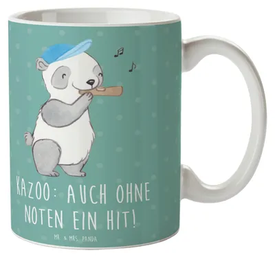 Produktbild von Mr. & Mrs. Panda Kaffeebecher Kazoo Hit - Meeresbrise - Geschenk, Lernen, Musik, kaffeetasse bedruckt, Instrument, Musiker, Musikinstrument, Tasse, Trinkbecher, summen