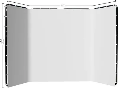 Obrázek produktu pro Fotografické pozadí, mušelínový materiál, univerzální pro kreativní nastavení, 240x400cm Bílá barva