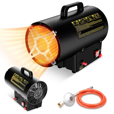 Produktbild von Clanmacy 15kW Gasheizgebläse Gasheizer Elektroheizer Heizkanone Gasheizstrahler Bauheizer Gas Heizlüfter Heizstrahler Gasschlauch & Druckminderer Heizgebläse