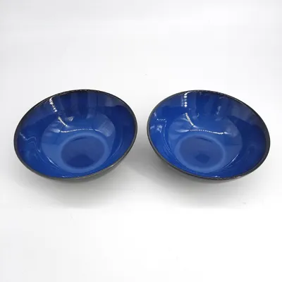 Image de Bol à ramen en céramique 20 cm, bleu, bol à soupe, saladier, ustensiles pour pho,