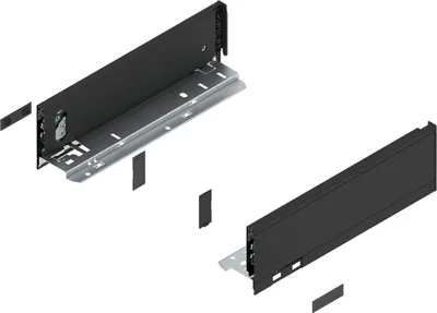 Image de BLUM LEGRABOX pure, profilé de hauteur M, NL 300, noir carbone