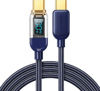 Obrázok produktu pre Kábel na rýchle nabíjanie a prenos dát Joyroom USB-C na USB-C 100 W 1,2 m modrý (S-CC100A4)