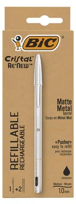 Image de Bic 997201 BIC Stylo à bille Cristal RE'NEW, noir