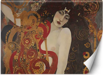 Produktbild von Vlies fototapete Weibliche Abstraktion - G. Klimt 350x245 cm Feeby Gold inkl. Kleber einfache Montage