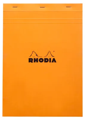 Zdjęcie produktu dla RHODIA Notizblock No. 18, DIN A4, kariert, orange