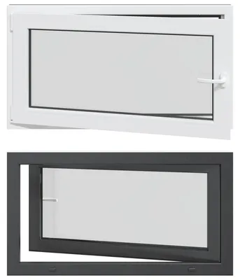 Image de vidaXL Fenêtre de cave RISOR 110 x 50 cm PVC et verre, anthracite