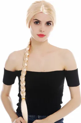 Produktbild von WIG ME UP Perücke Hellblond Zopf lang geflochten Rapunzel SARL014-P02