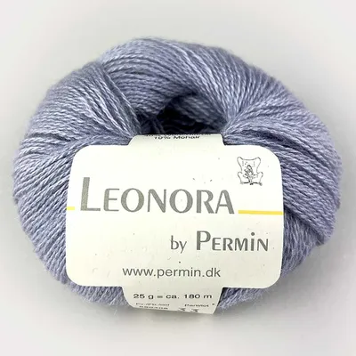 Produktbild von Leonora by Permin – s Garn aus Seide, Wolle und Kid-Mohair (06 reines Silber)