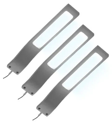 Produktbild von kalb | LED Aufbauleuchte 3W 3000K/ 4000K Schrankleuchte Set inkl. Netzteil 3er Set tageslichtweiss alu eloxiert