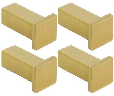 Image de Omgoods - Lot de 4 crochets muraux en acier inoxydable doré - Robuste, pour salle de bain et cuisine