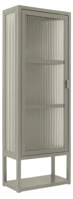 Produktbild von osoltus Wandschrank Riffelglas Stahl Regal cube Warm Grey Industrial 102 x 36 cm