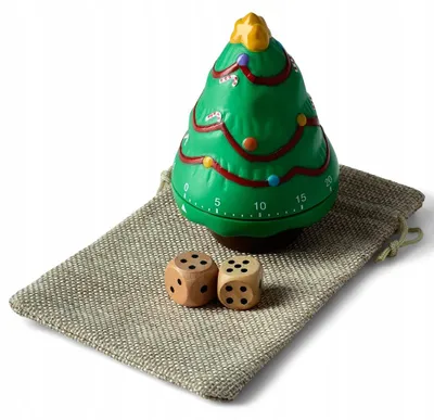 Produktbild von Weihnachtsspiel mit Timer und Würfeln, Familienspiel, Geschenkidee