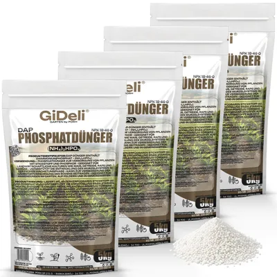 Productafbeelding van DAP 20 kg fosfaatmeststof voor mais en granen, korrelvormig, NPK 18-46, bevordert wortelontwikkeling, oplosbaar, GiDeli