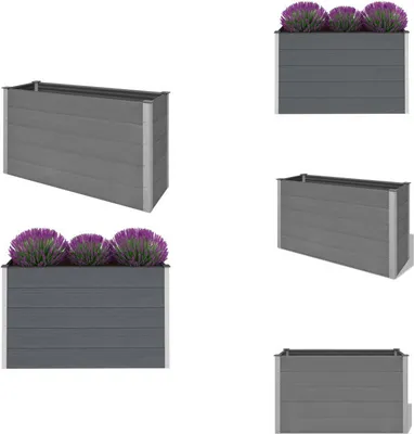 Obrázek produktu pro vidaXL Vyvýšený zahradní záhon WPC 150 x 50 x 91 cm šedý - Květináče a květináče