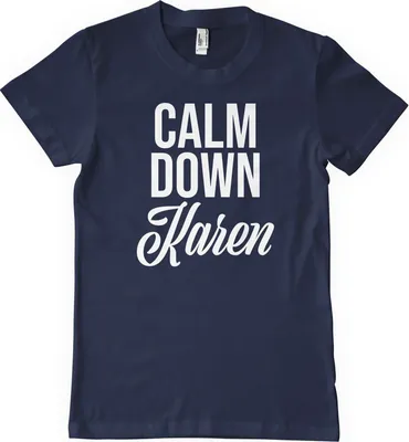 Produktbild von Calm Down Karen T-Shirt - Small - Navy